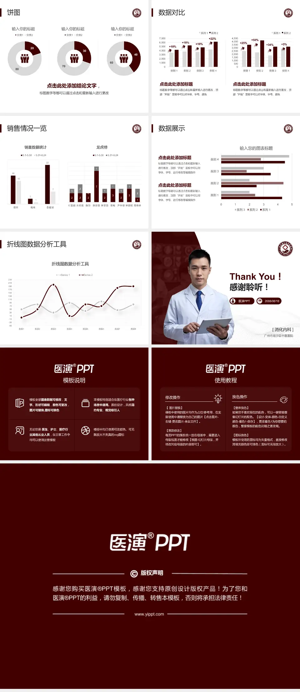 广州市南沙区中医医院病例分享与讨论PPT模板4:3格式幻灯片预览图4