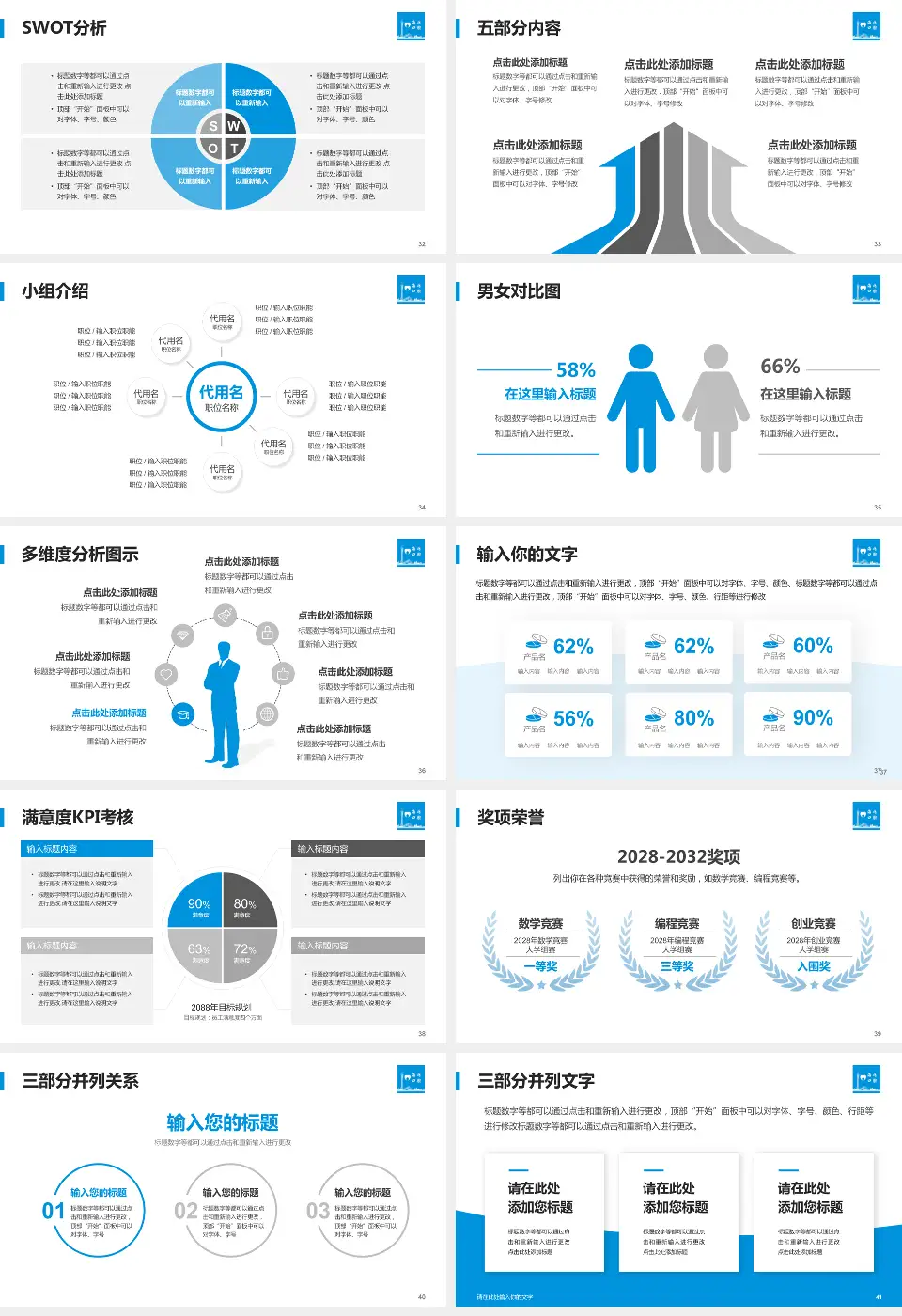 广州市海珠区口腔医院医疗行业比赛专用PPT模板16:9格式幻灯片预览图5