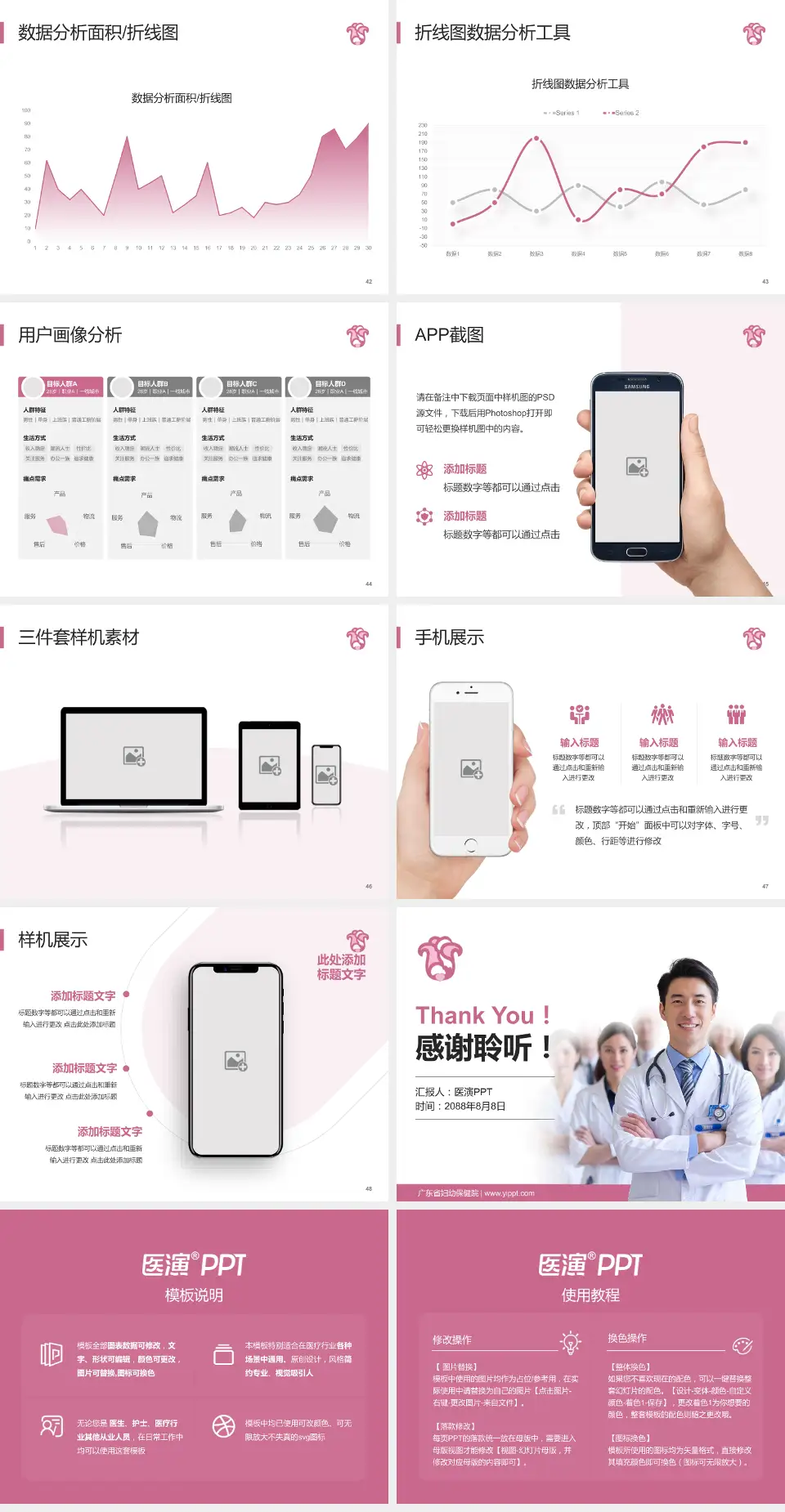 广东省妇幼保健院科室介绍与推广PPT模板4:3格式幻灯片预览图6