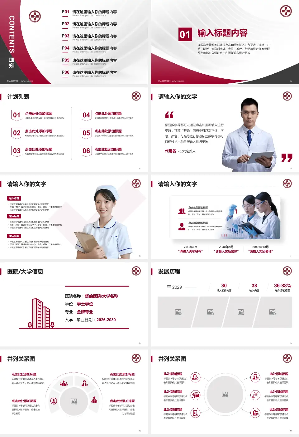 南方医科大学深圳医院医疗行业比赛专用PPT模板16:9格式幻灯片预览图2