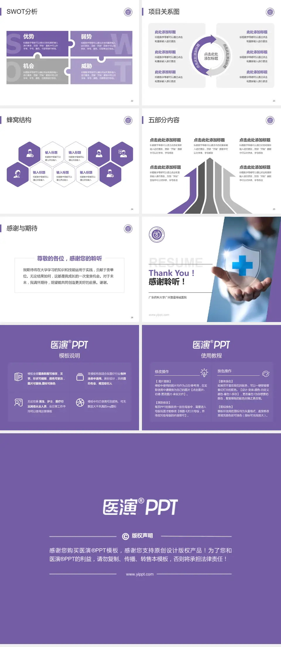 广东药科大学广州复星禅诚医院个人求职应聘简历PPT模板4:3格式幻灯片预览图4