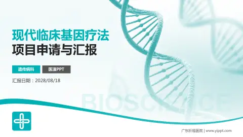 广东祈福医院项目申请与汇报PPT模板