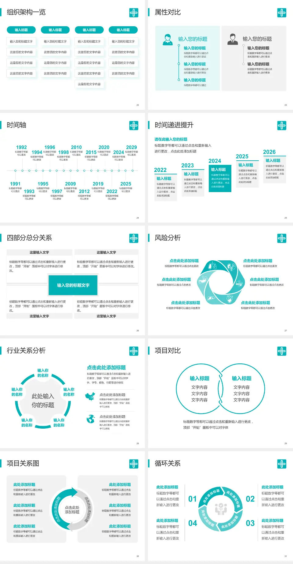广东祈福医院医疗行业比赛专用PPT模板4:3格式幻灯片预览图4