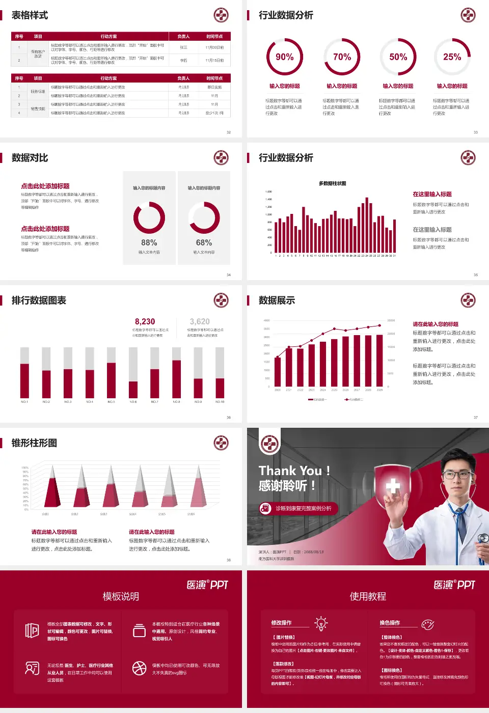 南方医科大学深圳医院医疗知识普及PPT模板16:9格式幻灯片预览图5