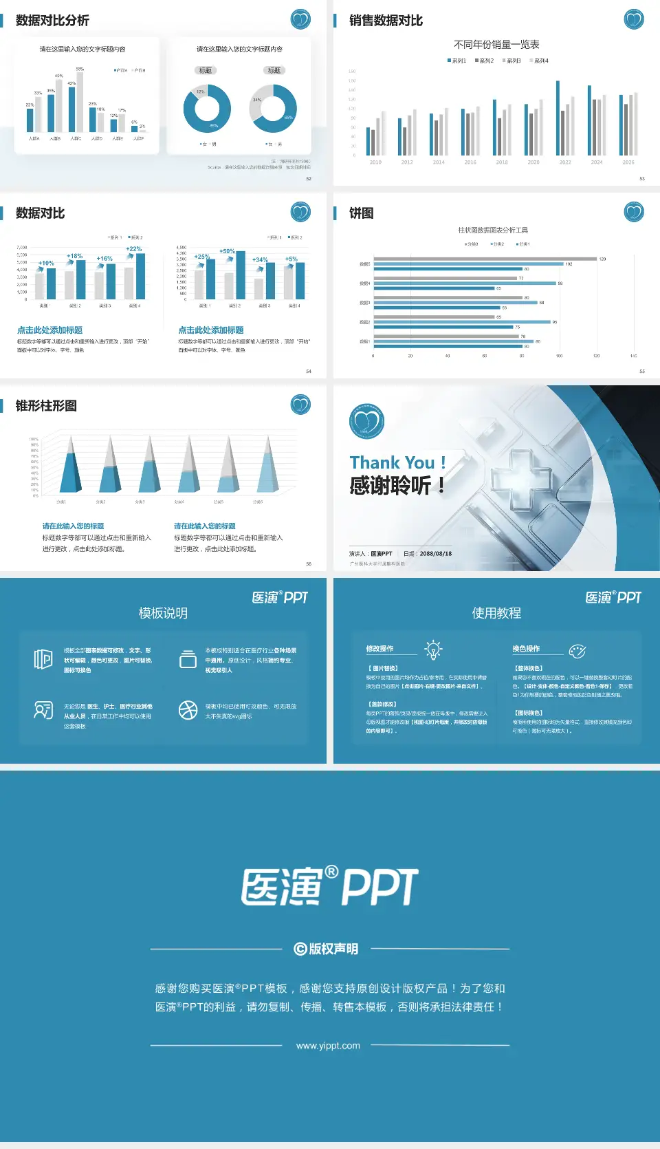 广州医科大学附属脑科医院医疗行业比赛专用PPT模板16:9格式幻灯片预览图7