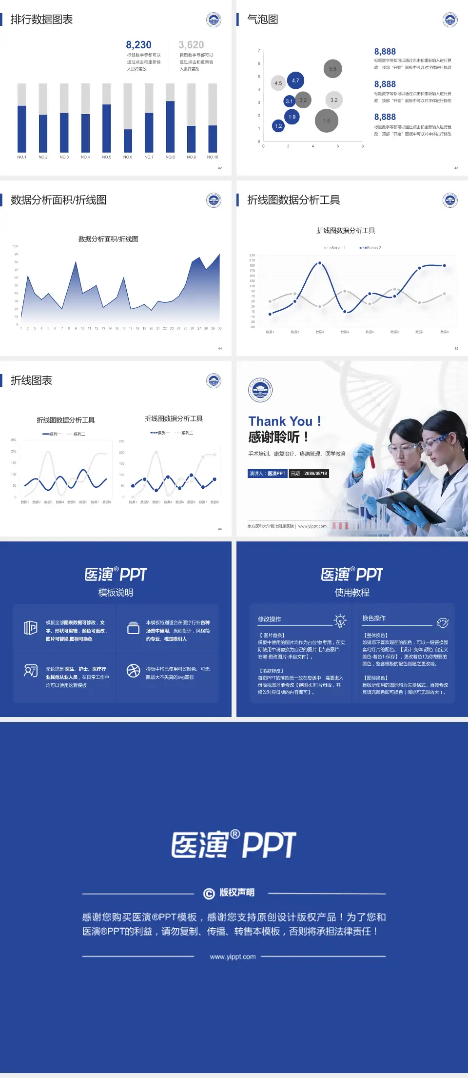 南方医科大学第七附属医院科研成果展示PPT模板4:3格式幻灯片预览图6