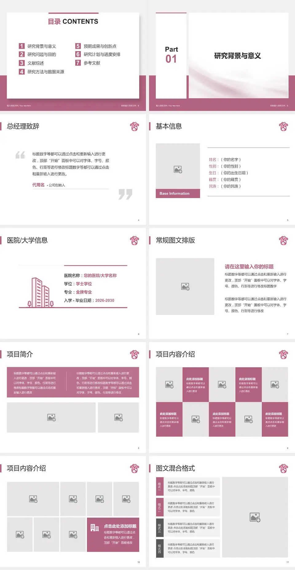 广东省妇幼保健院番禺分院个人求职应聘简历PPT模板4:3格式幻灯片预览图2