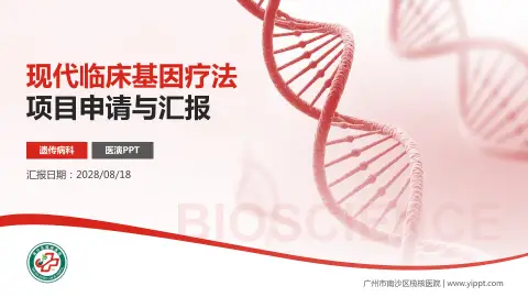 广州市南沙区榄核医院项目申请与汇报PPT模板