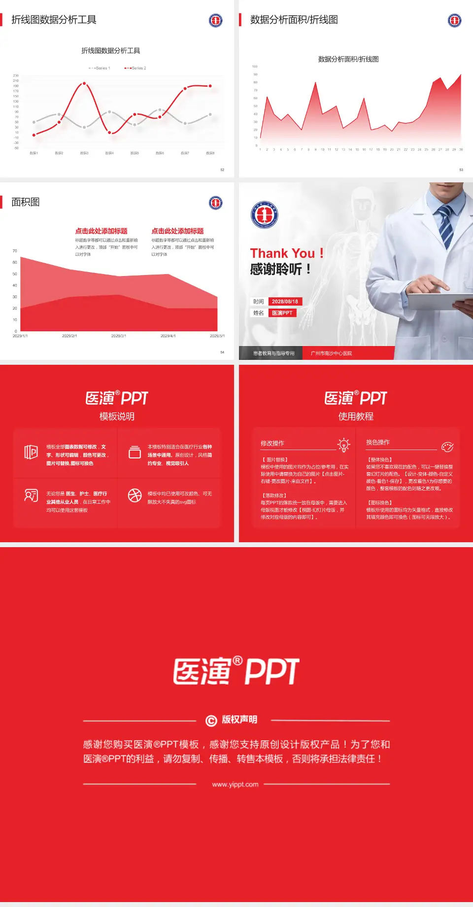 广州市南沙中心医院患者教育与指导PPT模板4:3格式幻灯片预览图7