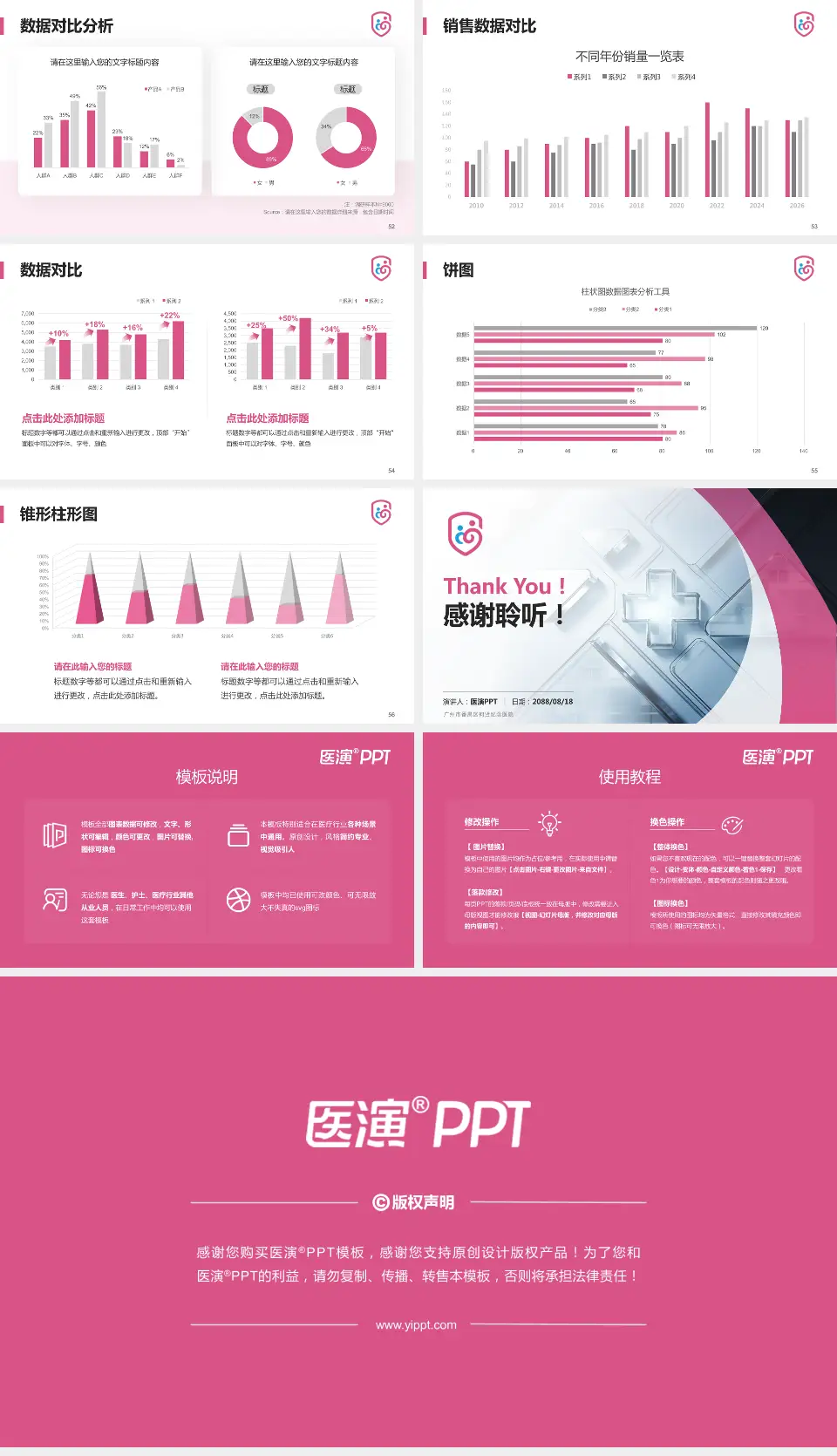 广州市番禺区何贤纪念医院医疗行业比赛专用PPT模板16:9格式幻灯片预览图7