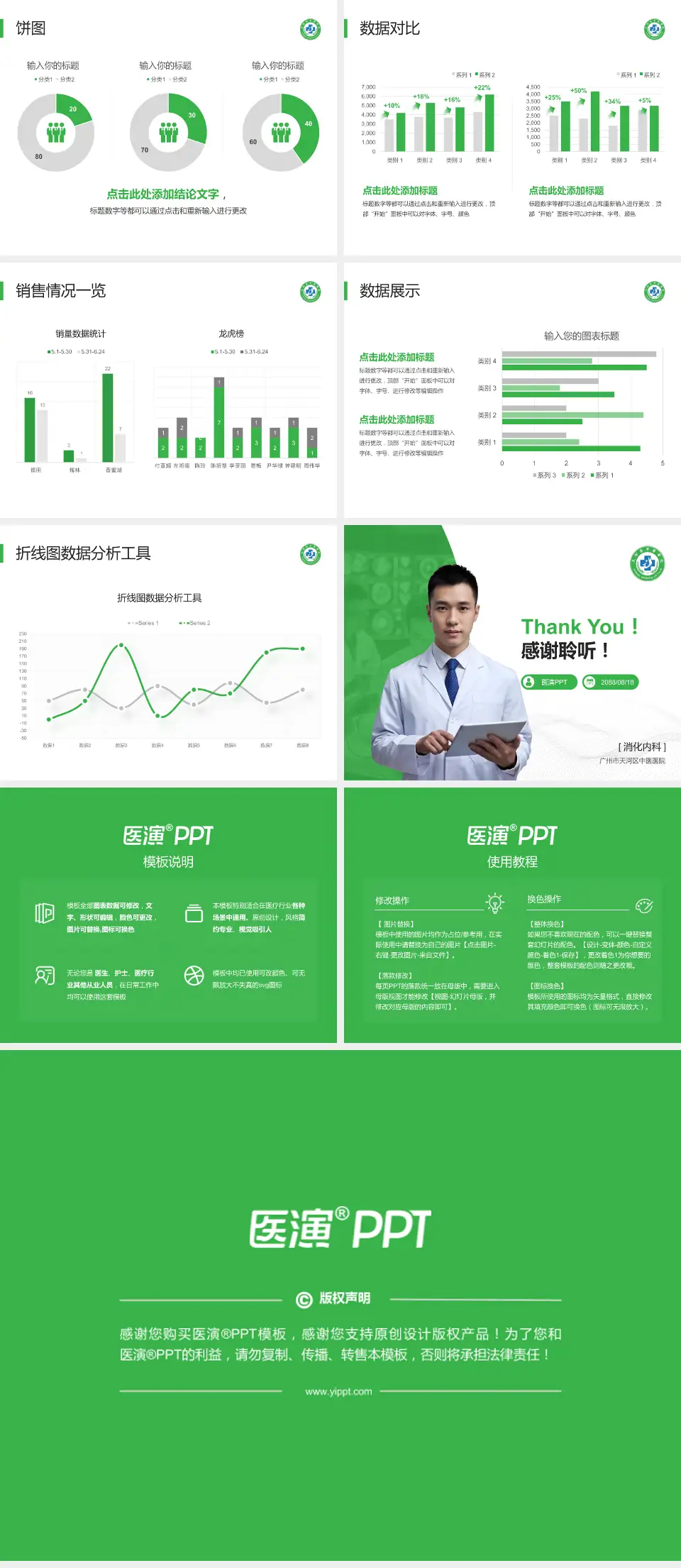 广州市天河区中医医院病例分享与讨论PPT模板4:3格式幻灯片预览图4