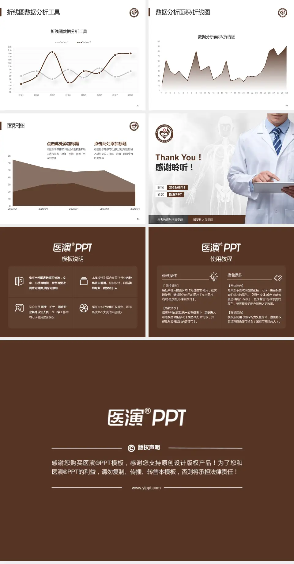 博罗县人民医院患者教育与指导PPT模板4:3格式幻灯片预览图7