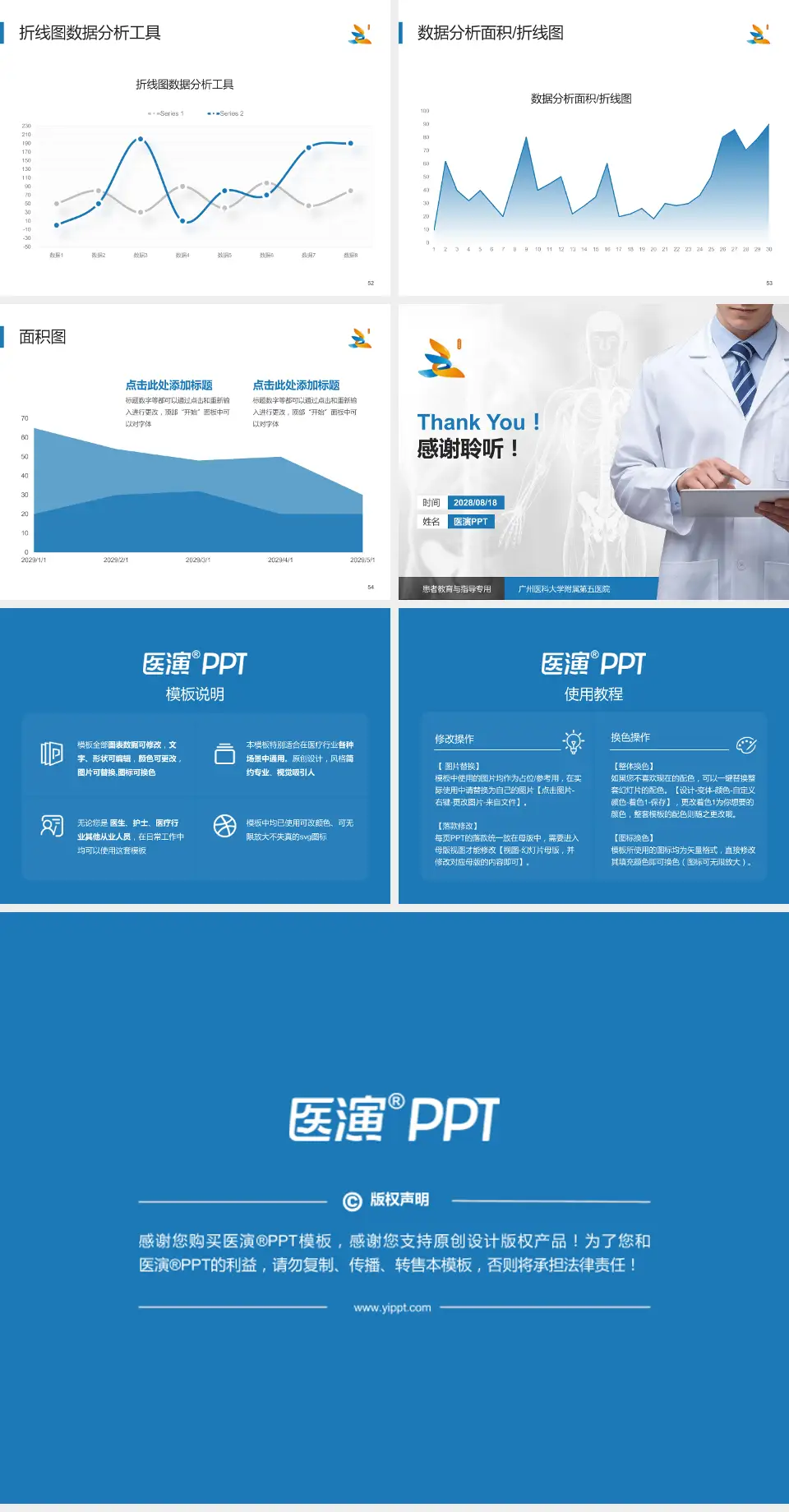 广州医科大学附属第五医院患者教育与指导PPT模板4:3格式幻灯片预览图7
