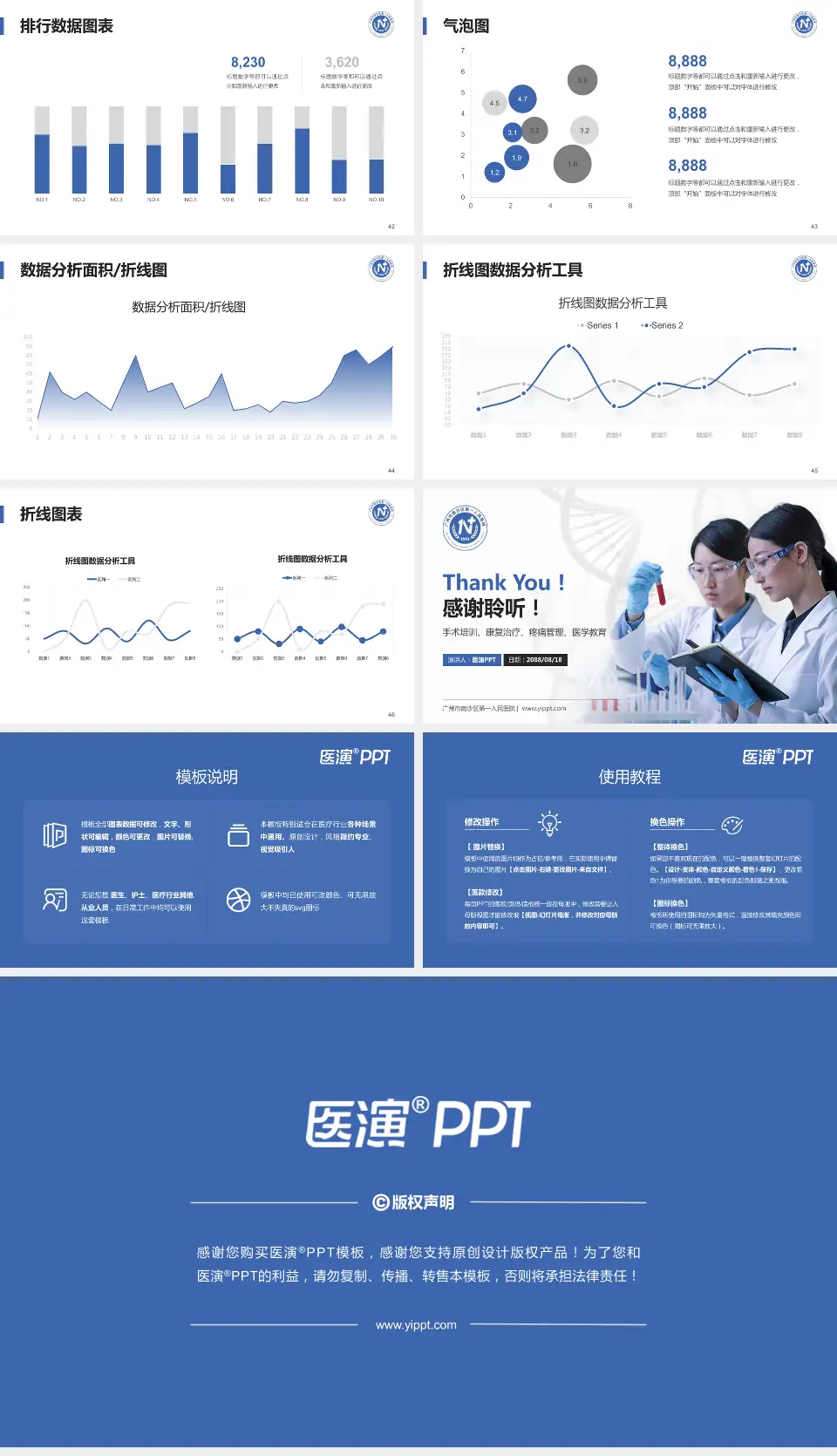 广州市南沙区第一人民医院科研成果展示PPT模板16:9格式幻灯片预览图6