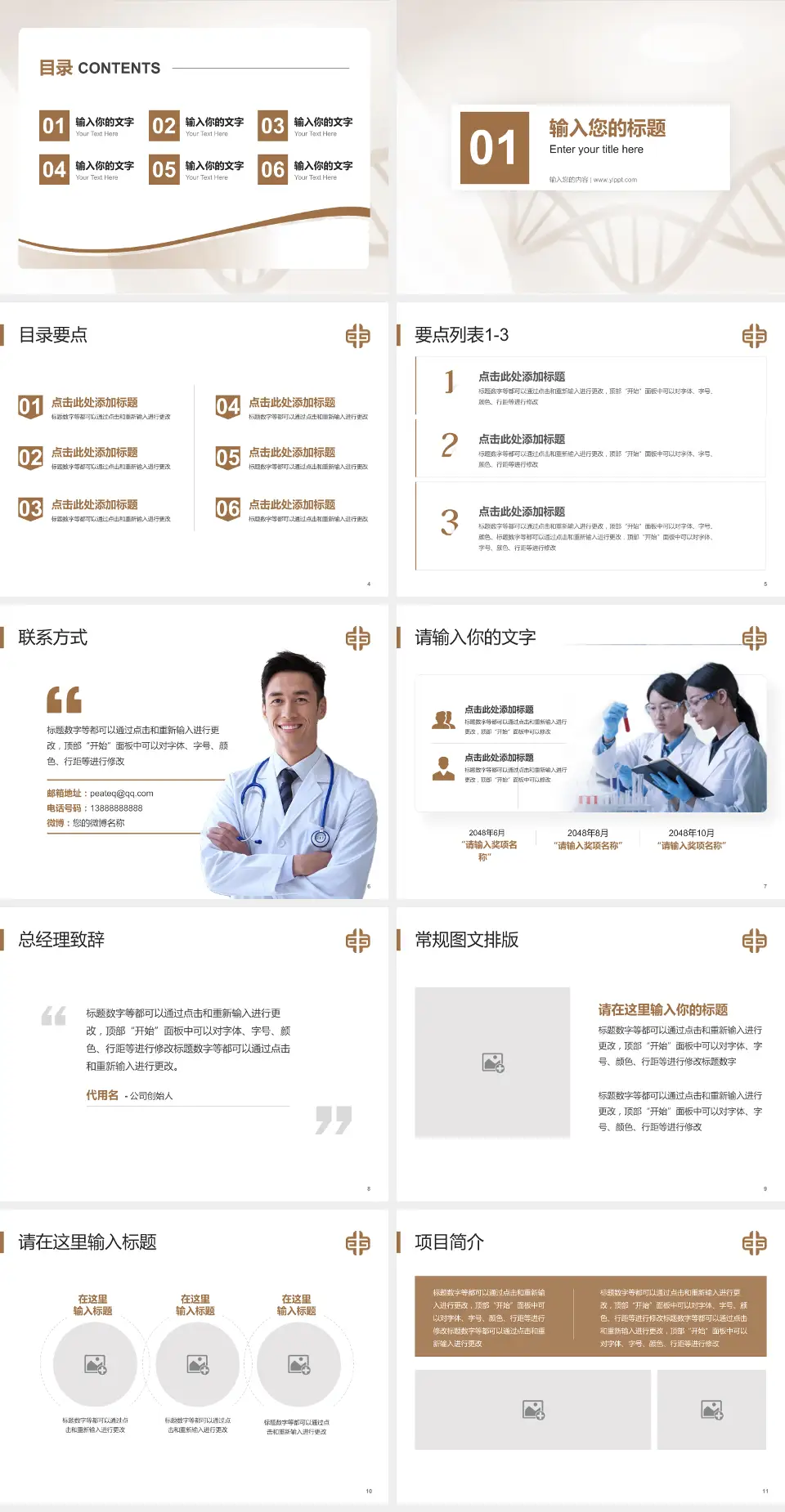 广州市中西医结合医院项目申请与汇报PPT模板4:3格式幻灯片预览图2