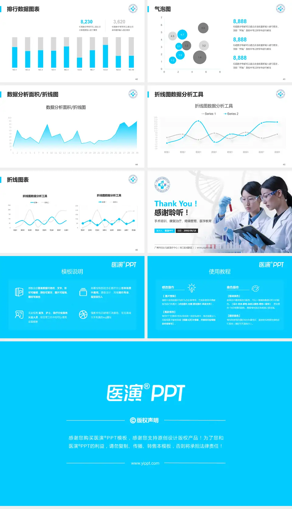 广州市妇女儿童医疗中心（珠江新城院区）科研成果展示PPT模板16:9格式幻灯片预览图6