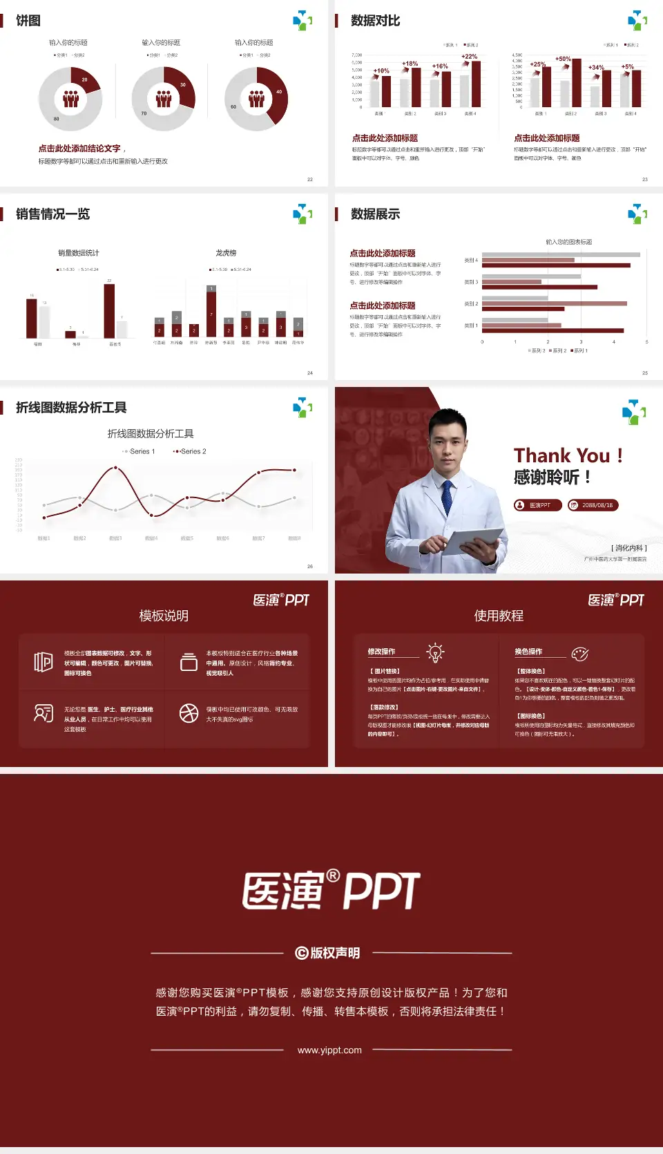广州中医药大学第一附属医院病例分享与讨论PPT模板16:9格式幻灯片预览图4