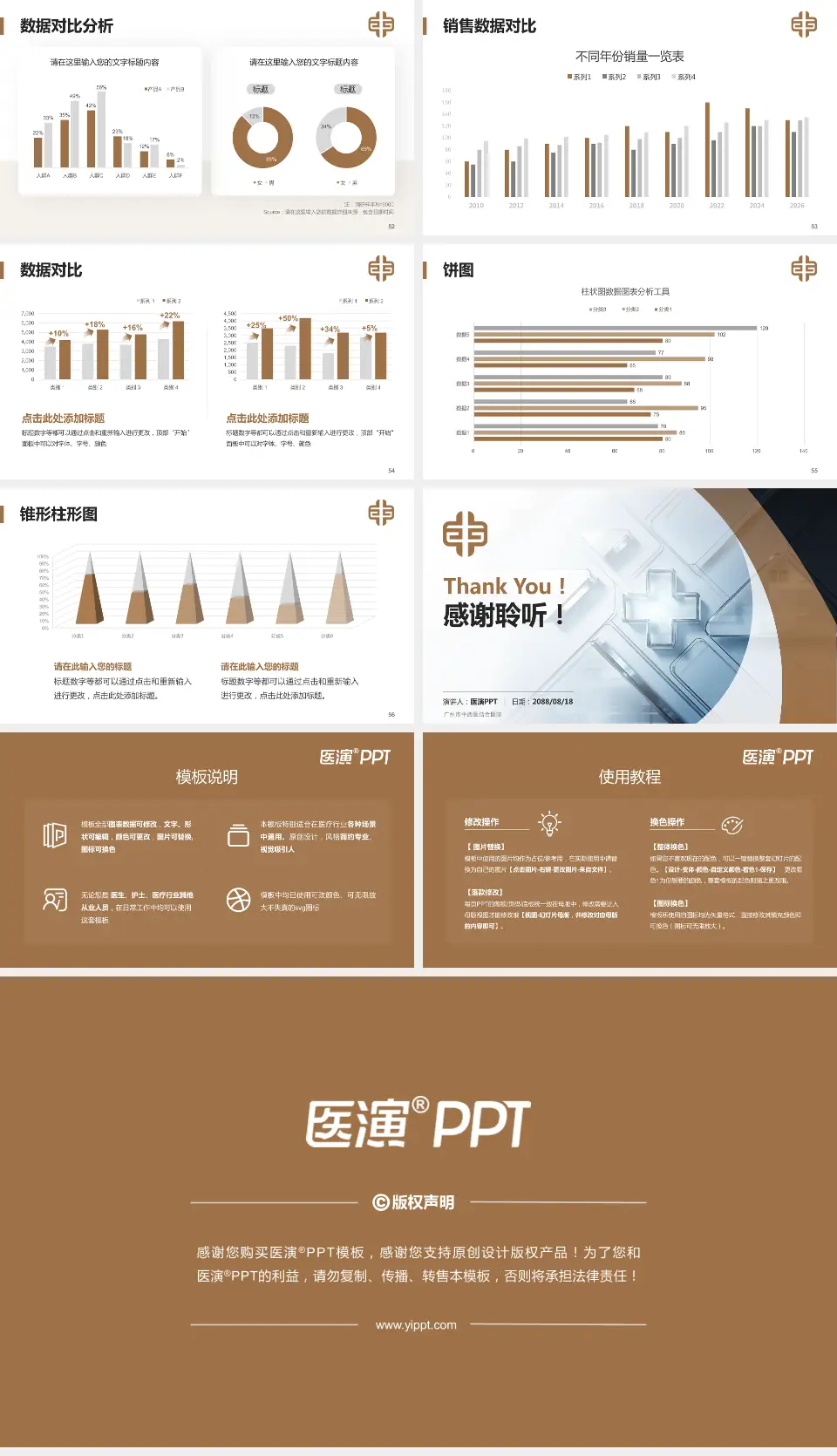 广州市中西医结合医院医疗行业比赛专用PPT模板16:9格式幻灯片预览图7