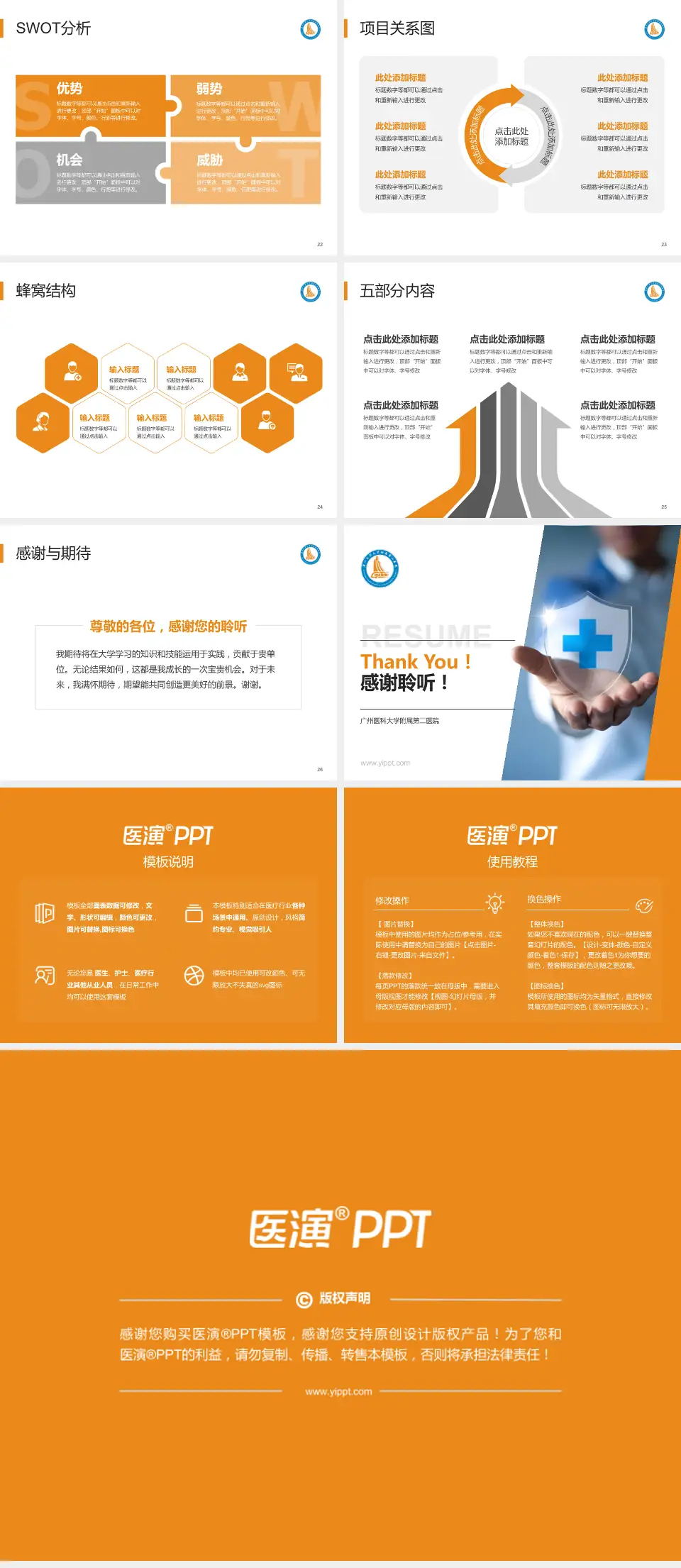 广州医科大学附属第二医院个人求职应聘简历PPT模板4:3格式幻灯片预览图4