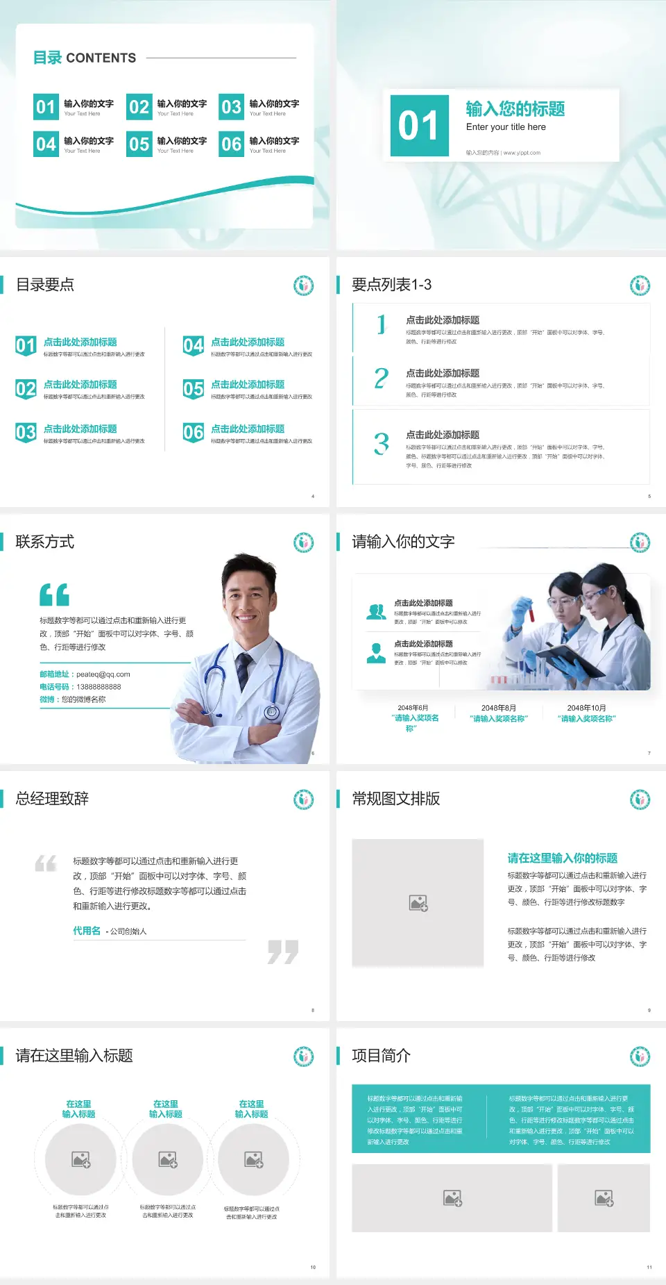 广东省生殖医院项目申请与汇报PPT模板4:3格式幻灯片预览图2