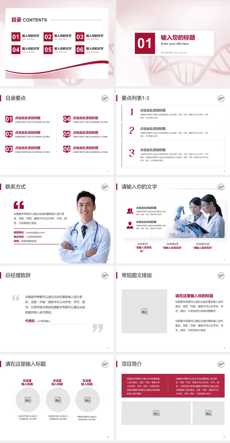 南方医科大学皮肤病医院项目申请与汇报PPT模板4:3格式幻灯片预览图2