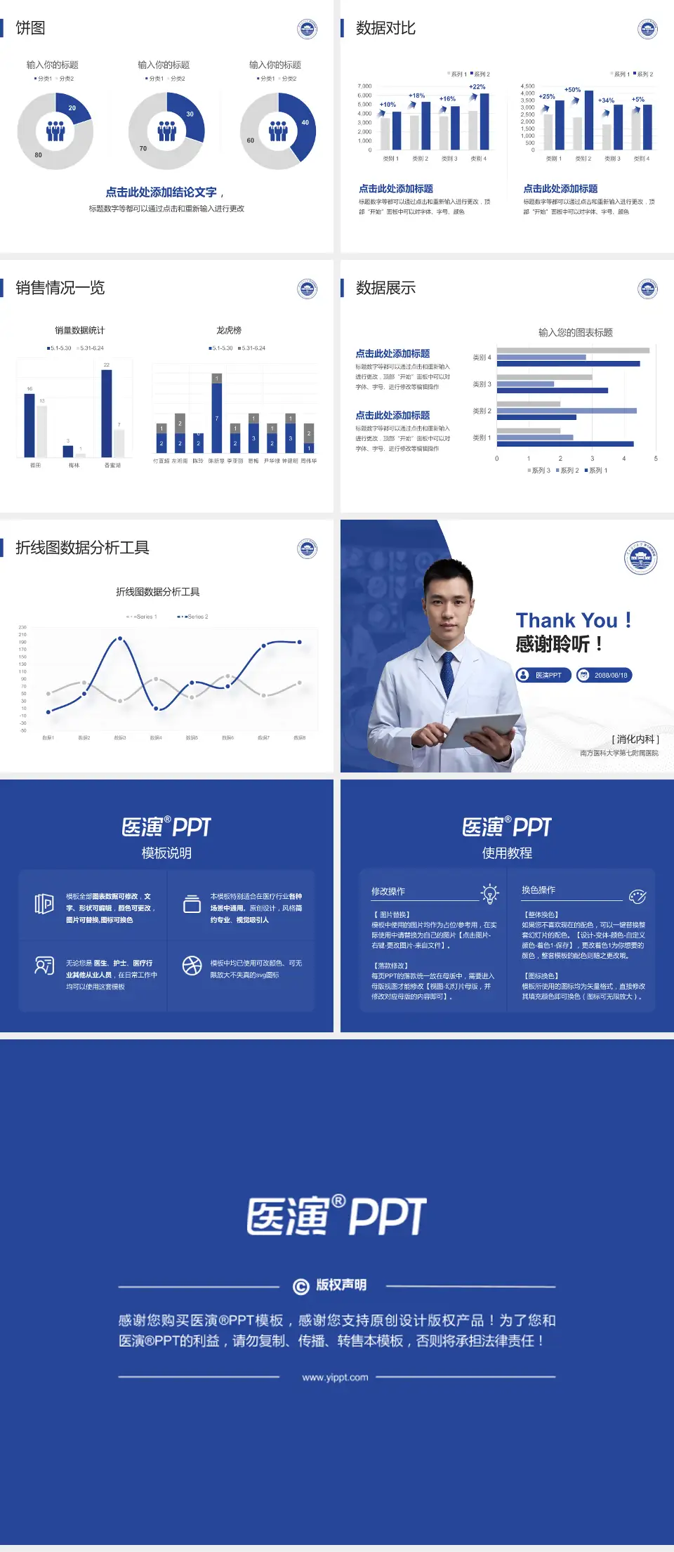 南方医科大学第七附属医院病例分享与讨论PPT模板4:3格式幻灯片预览图4