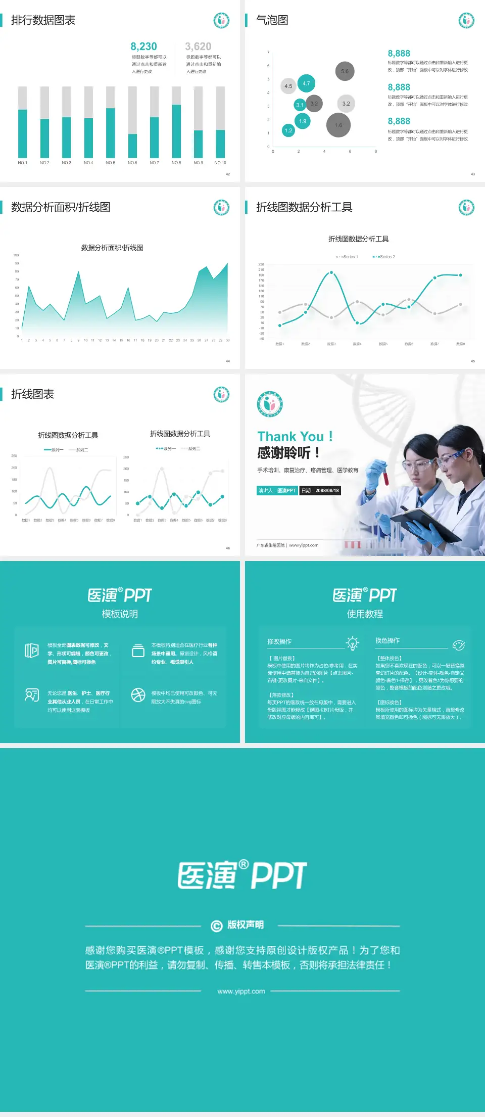 广东省生殖医院科研成果展示PPT模板4:3格式幻灯片预览图6