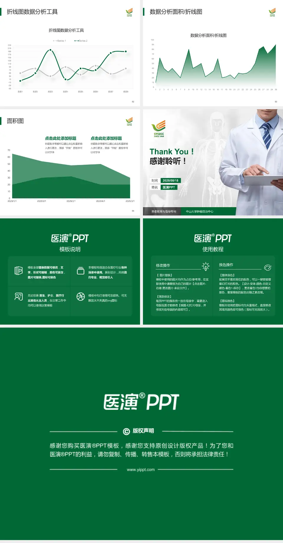 中山大学肿瘤防治中心患者教育与指导PPT模板4:3格式幻灯片预览图7