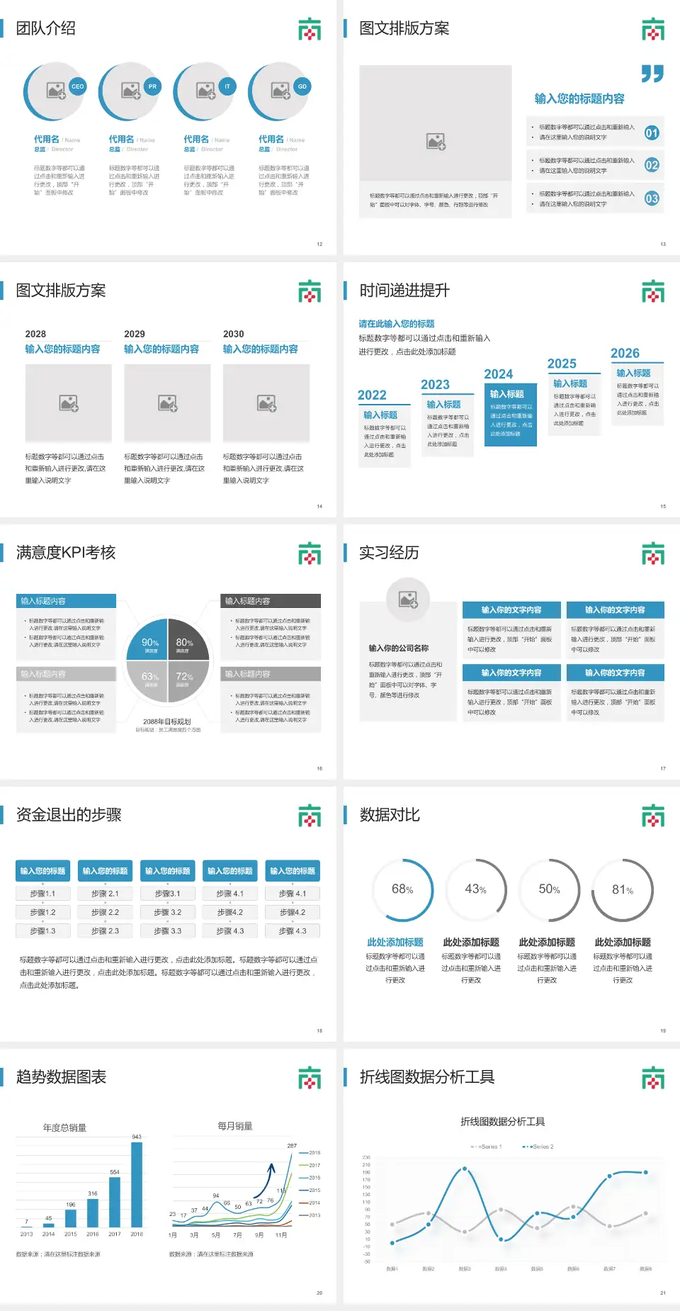 佛山市南海区人民医院培训与教育PPT模板4:3格式幻灯片预览图3