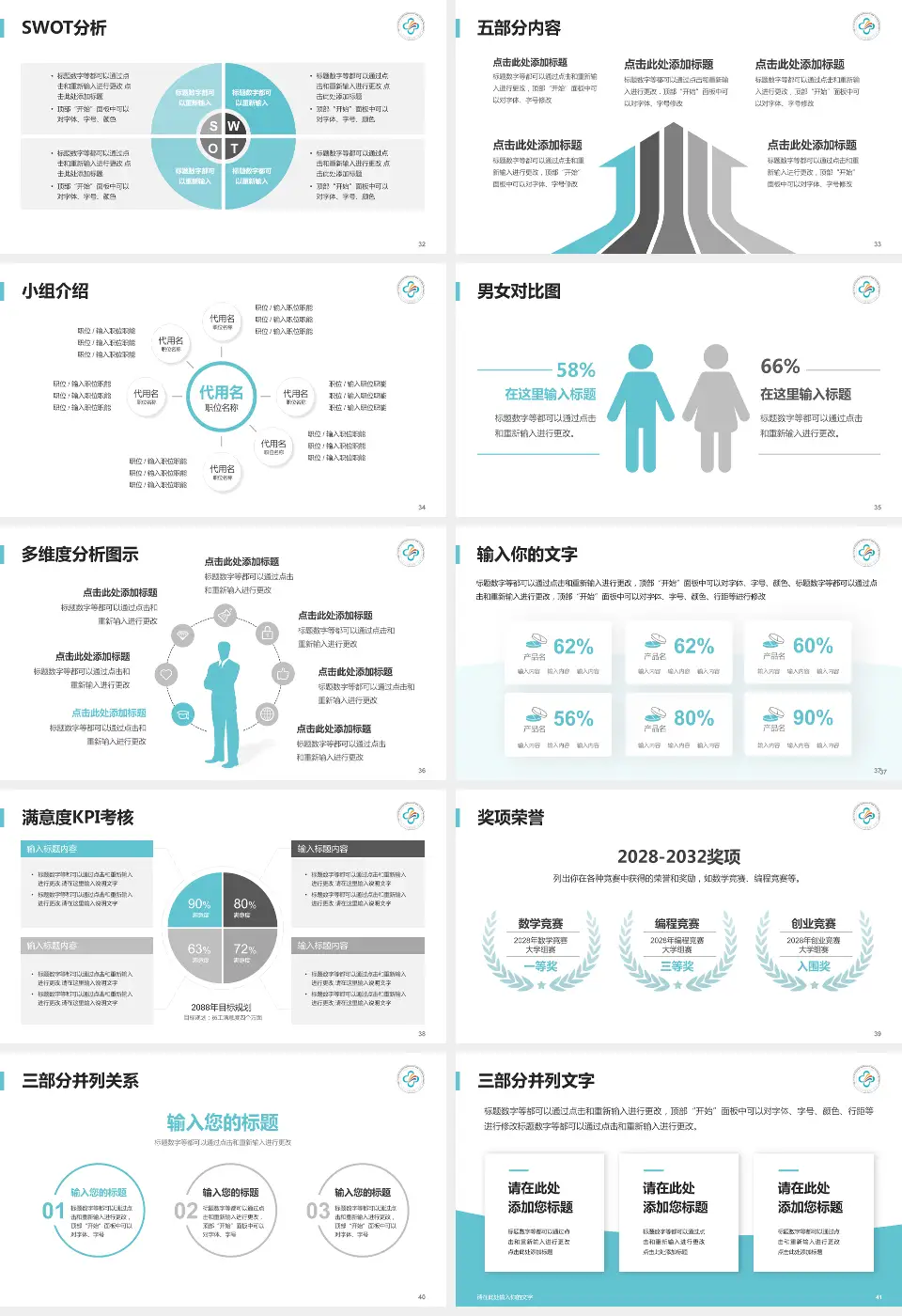 中山大学附属第三医院岭南医院医疗行业比赛专用PPT模板16:9格式幻灯片预览图5