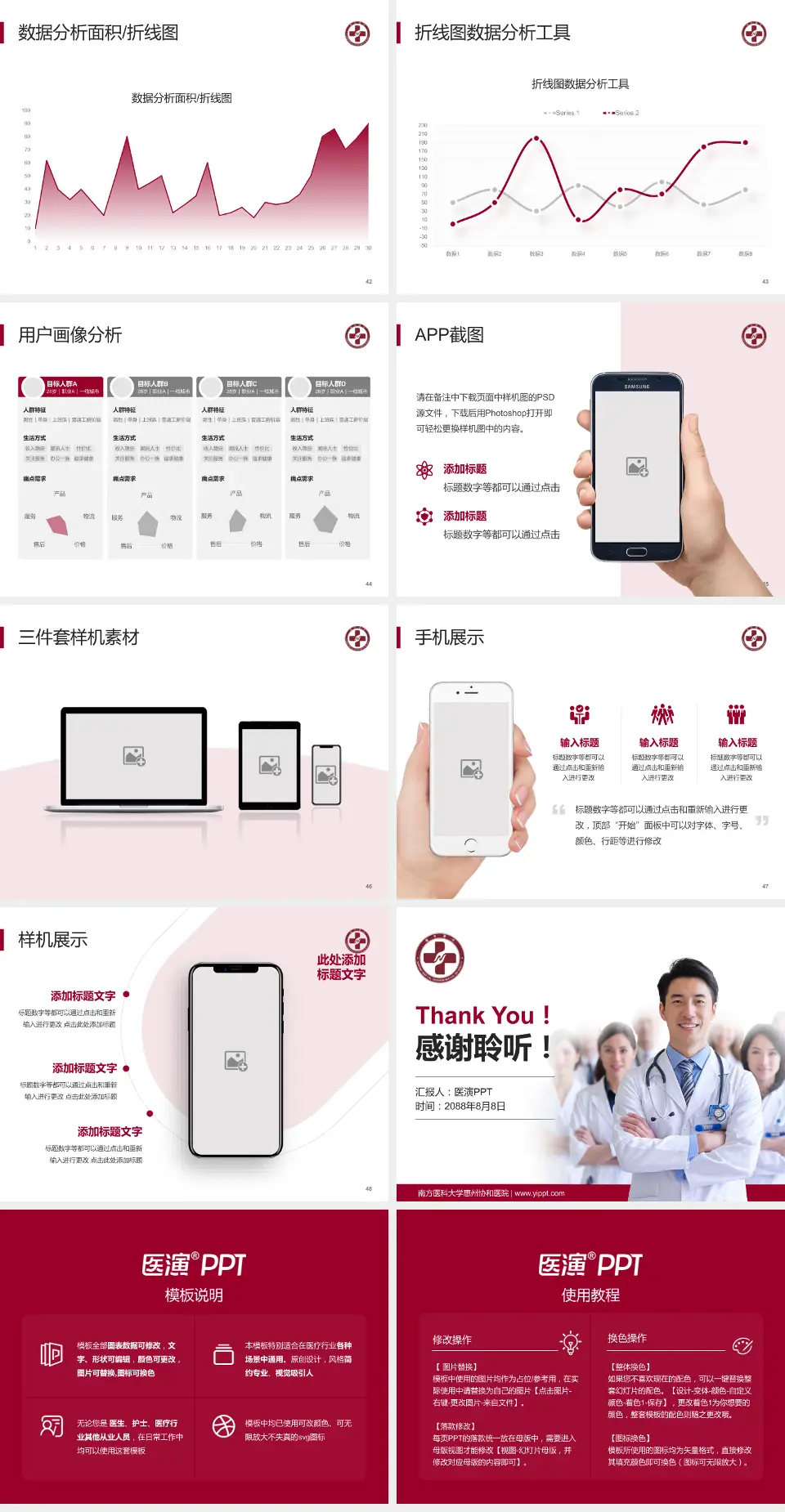 南方医科大学惠州协和医院科室介绍与推广PPT模板4:3格式幻灯片预览图6