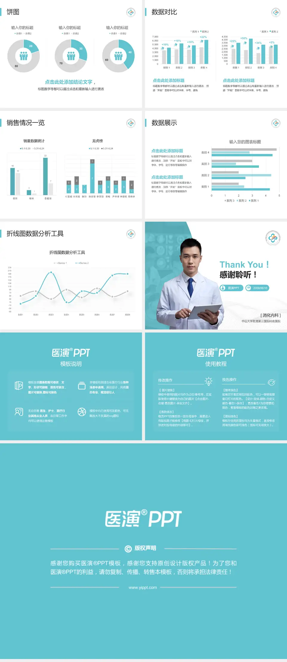 中山大学附属第三医院岭南医院病例分享与讨论PPT模板4:3格式幻灯片预览图4