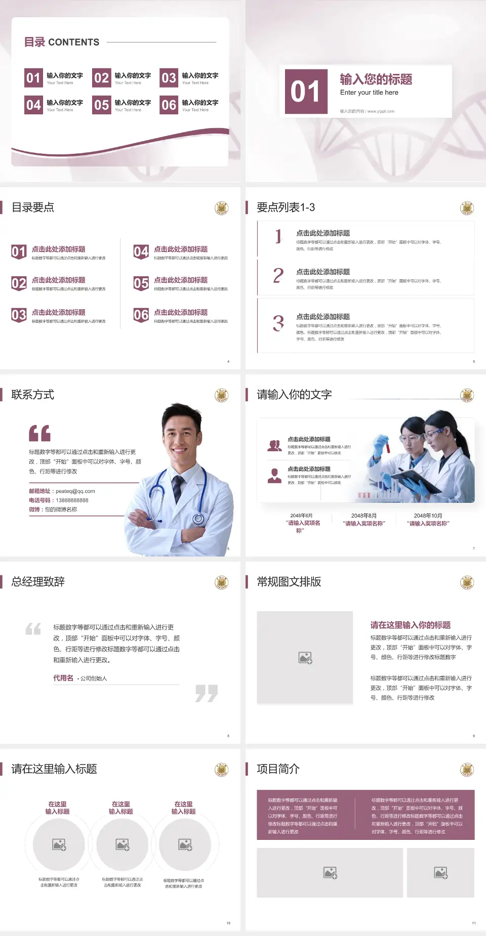 中山大学附属第一医院项目申请与汇报PPT模板4:3格式幻灯片预览图2