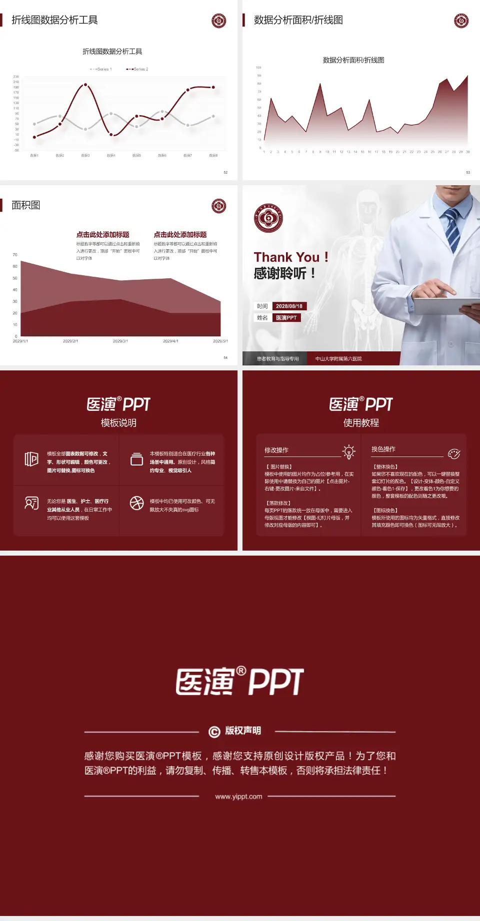 中山大学附属第六医院患者教育与指导PPT模板4:3格式幻灯片预览图7