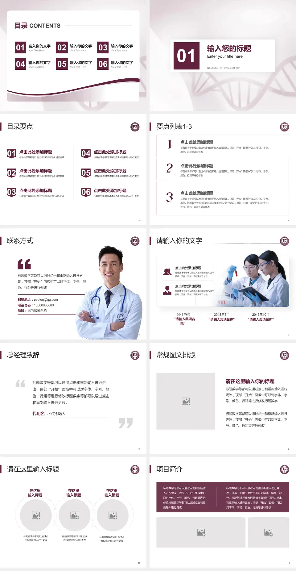 中国医学科学院阜外医院深圳医院项目申请与汇报PPT模板4:3格式幻灯片预览图2