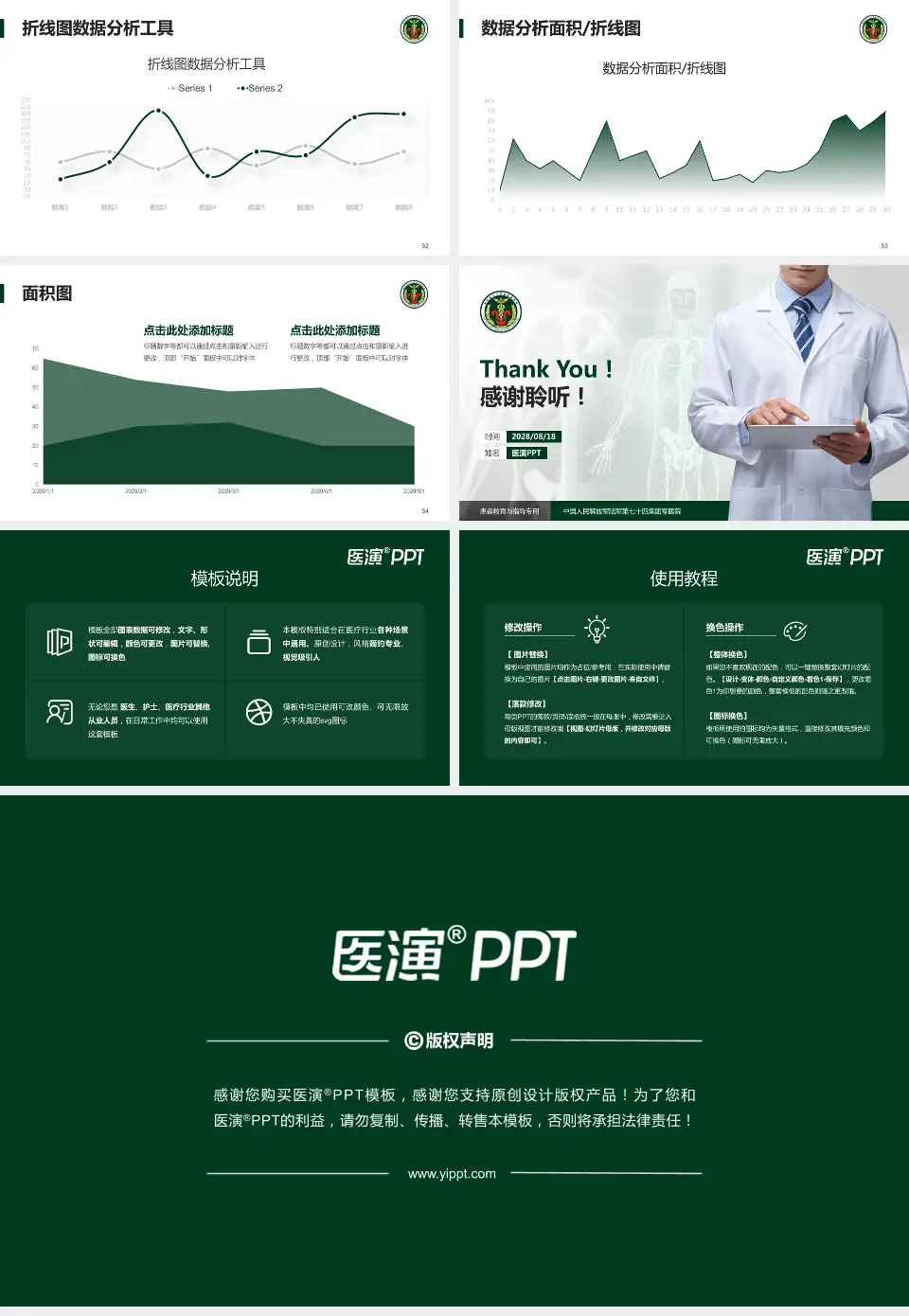 中国人民解放军陆军第七十四集团军医院患者教育与指导PPT模板16:9格式幻灯片预览图7