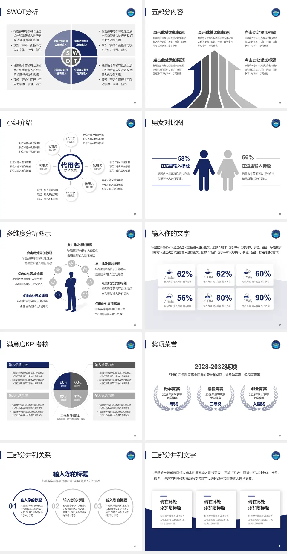 中国医学科学院肿瘤医院深圳医院医疗行业比赛专用PPT模板4:3格式幻灯片预览图5