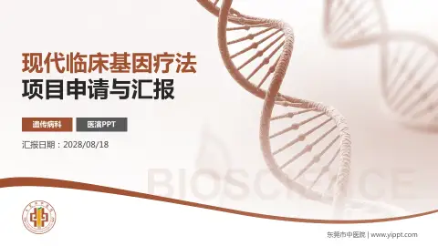 东莞市中医院项目申请与汇报PPT模板