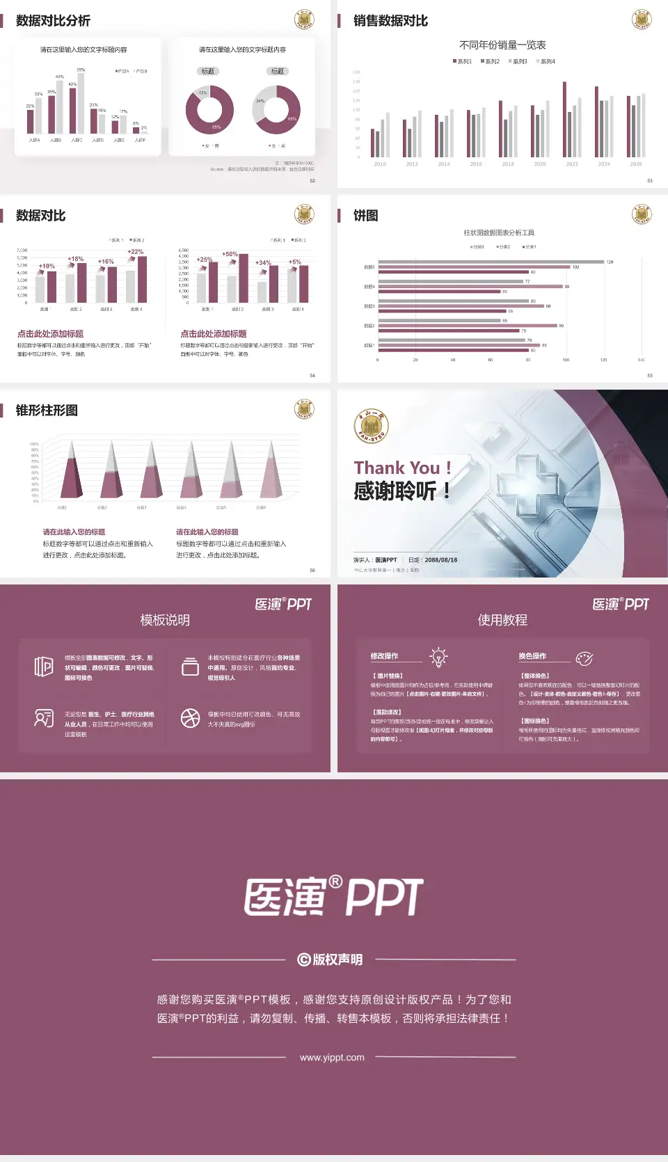 中山大学附属第一（南沙）医院医疗行业比赛专用PPT模板16:9格式幻灯片预览图7
