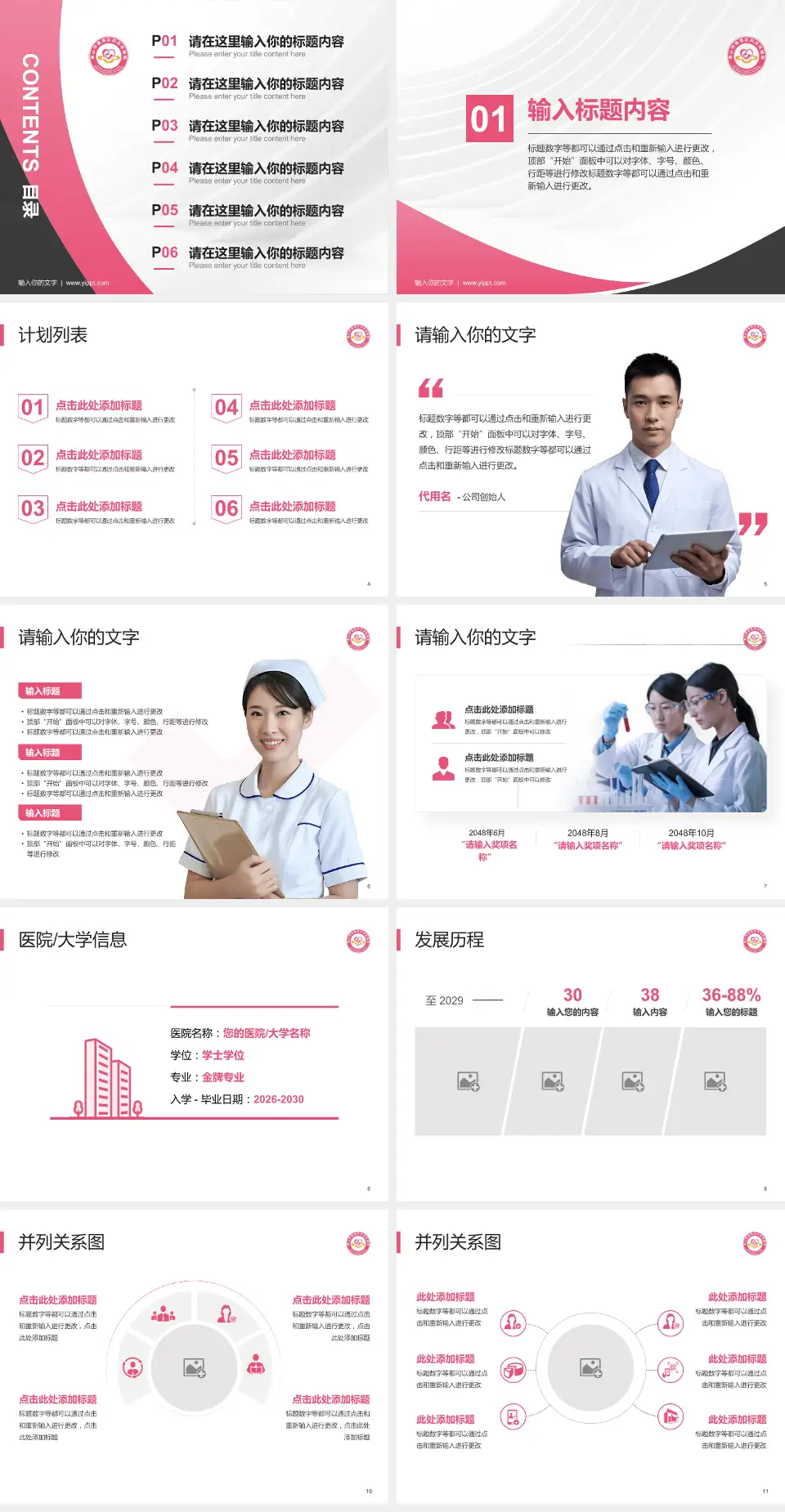 佛山市南海区妇幼保健院医疗行业比赛专用PPT模板4:3格式幻灯片预览图2