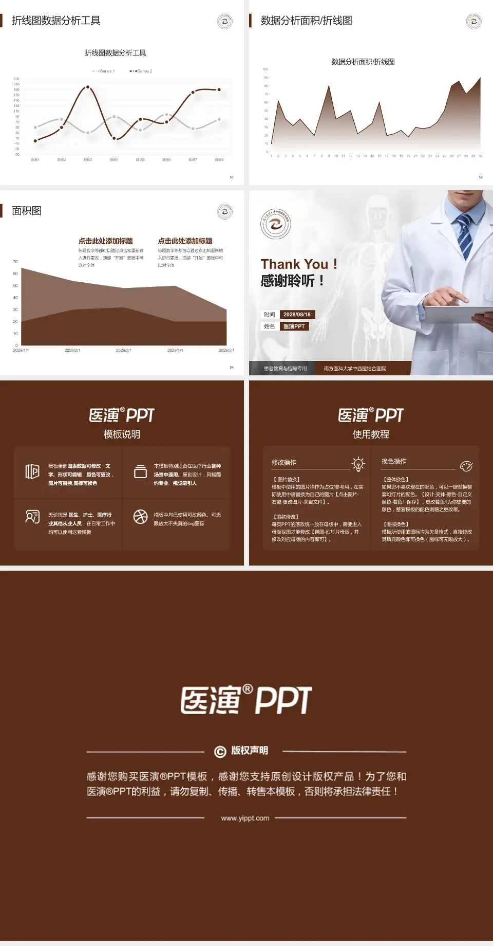 南方医科大学中西医结合医院患者教育与指导PPT模板4:3格式幻灯片预览图7