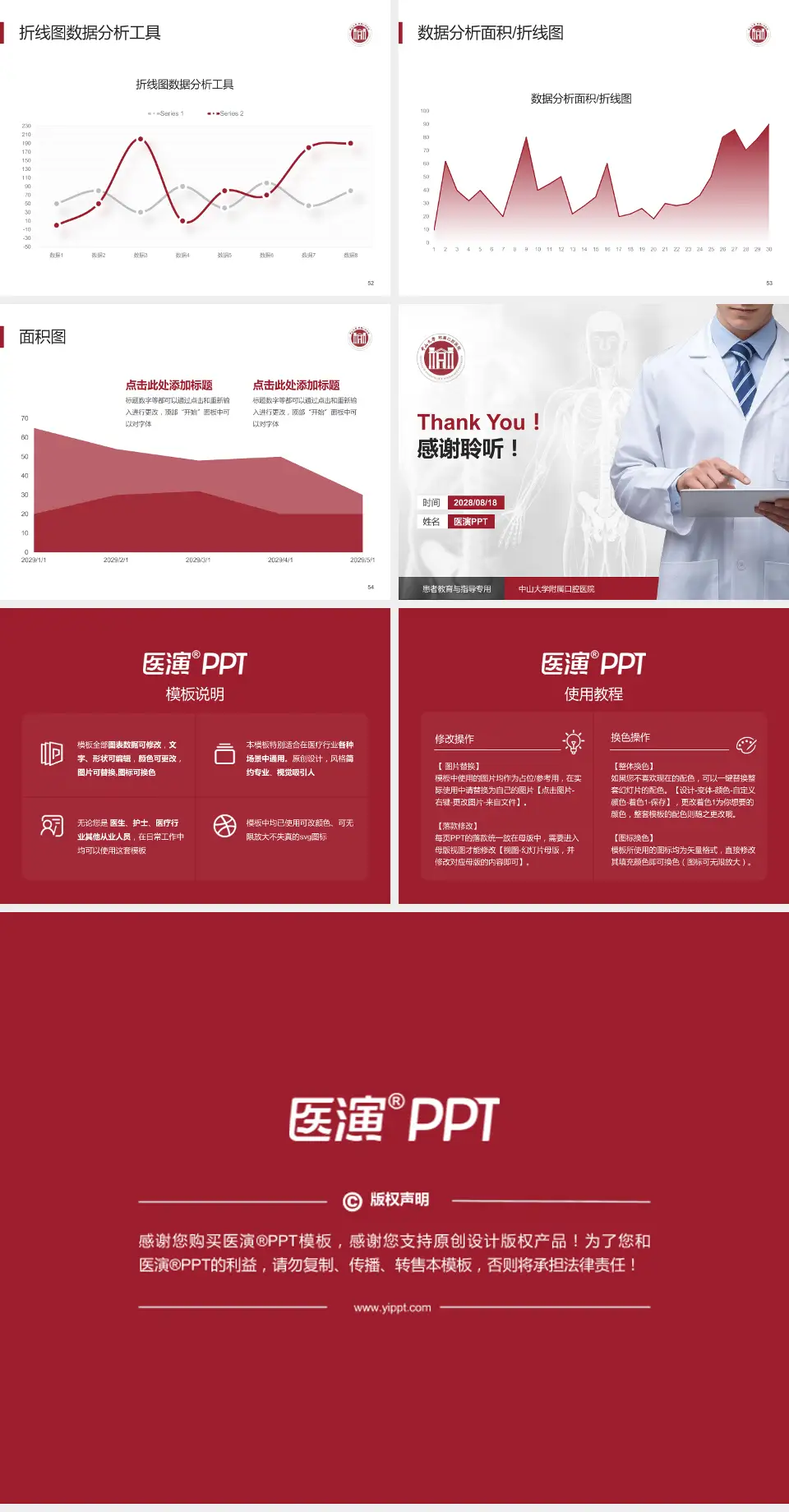 中山大学附属口腔医院患者教育与指导PPT模板4:3格式幻灯片预览图7