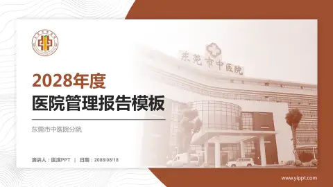 东莞市中医院分院医院管理报告PPT模板