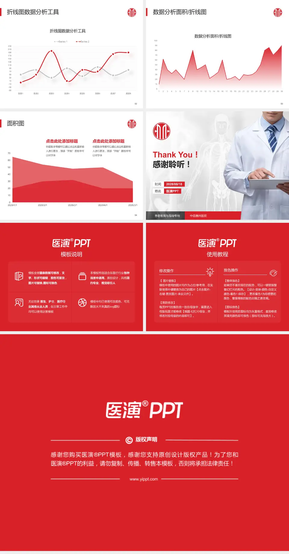 中信惠州医院患者教育与指导PPT模板4:3格式幻灯片预览图7