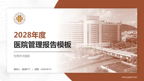 东莞市中医院医院管理报告PPT模板