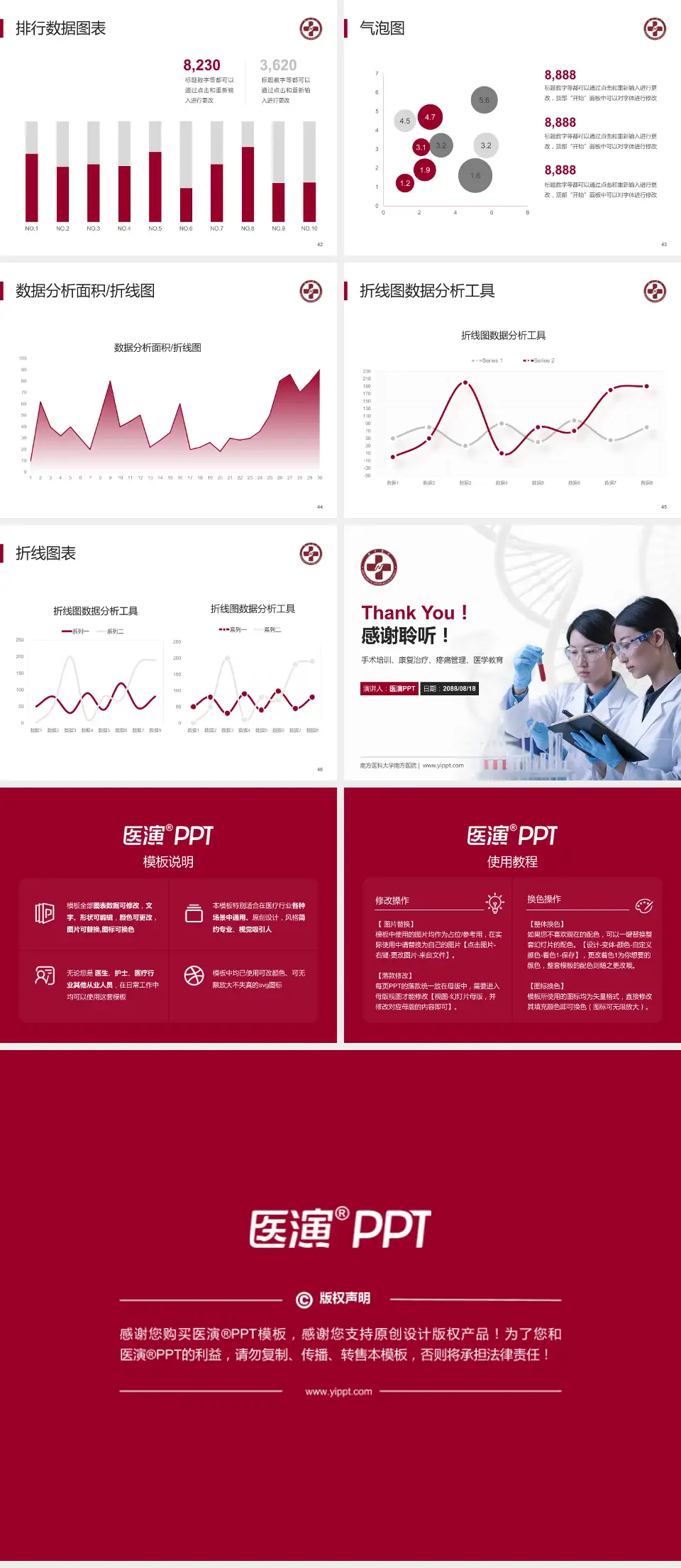 南方医科大学南方医院科研成果展示PPT模板4:3格式幻灯片预览图6