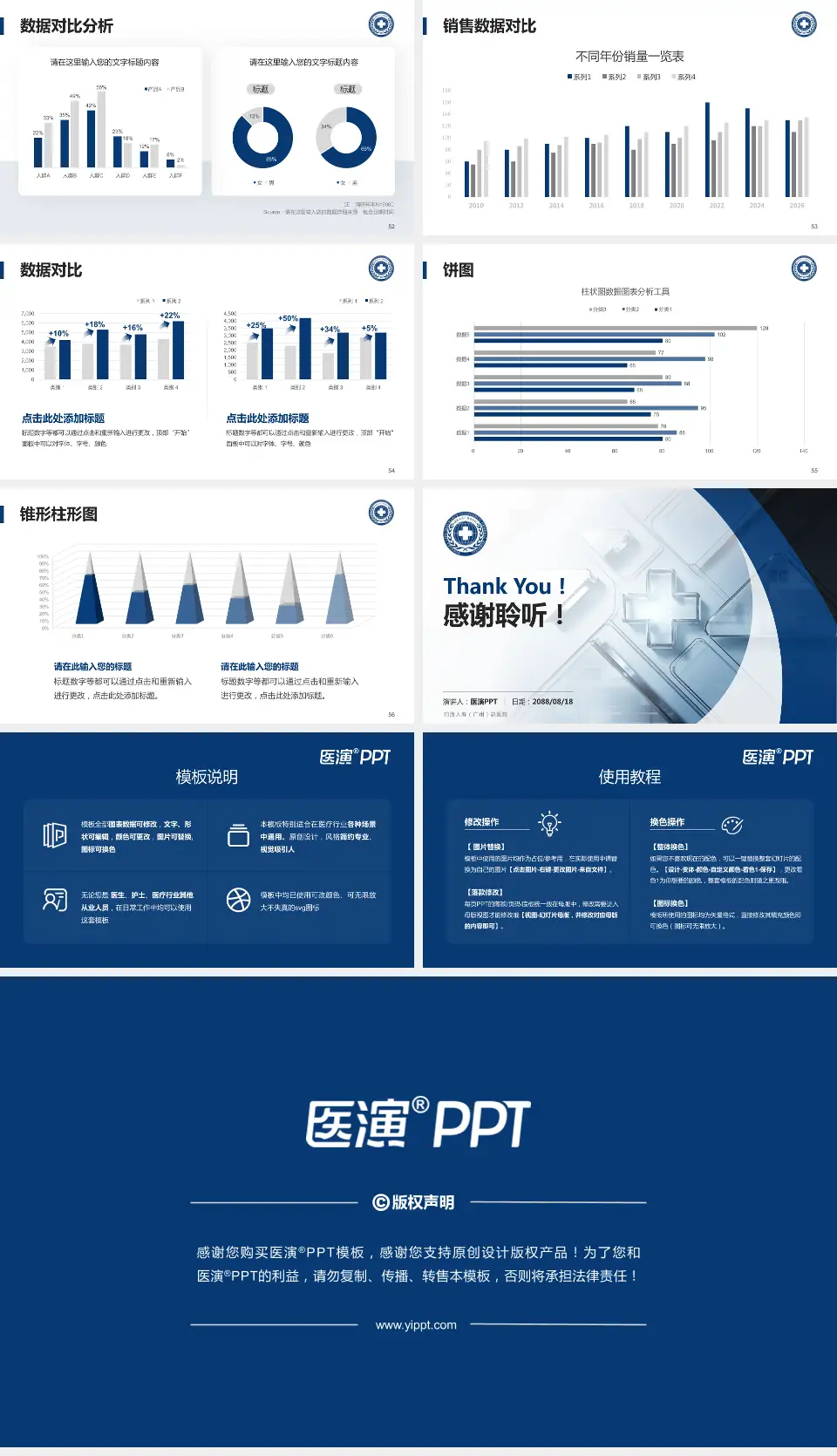 前海人寿（广州）总医院医疗行业比赛专用PPT模板16:9格式幻灯片预览图7