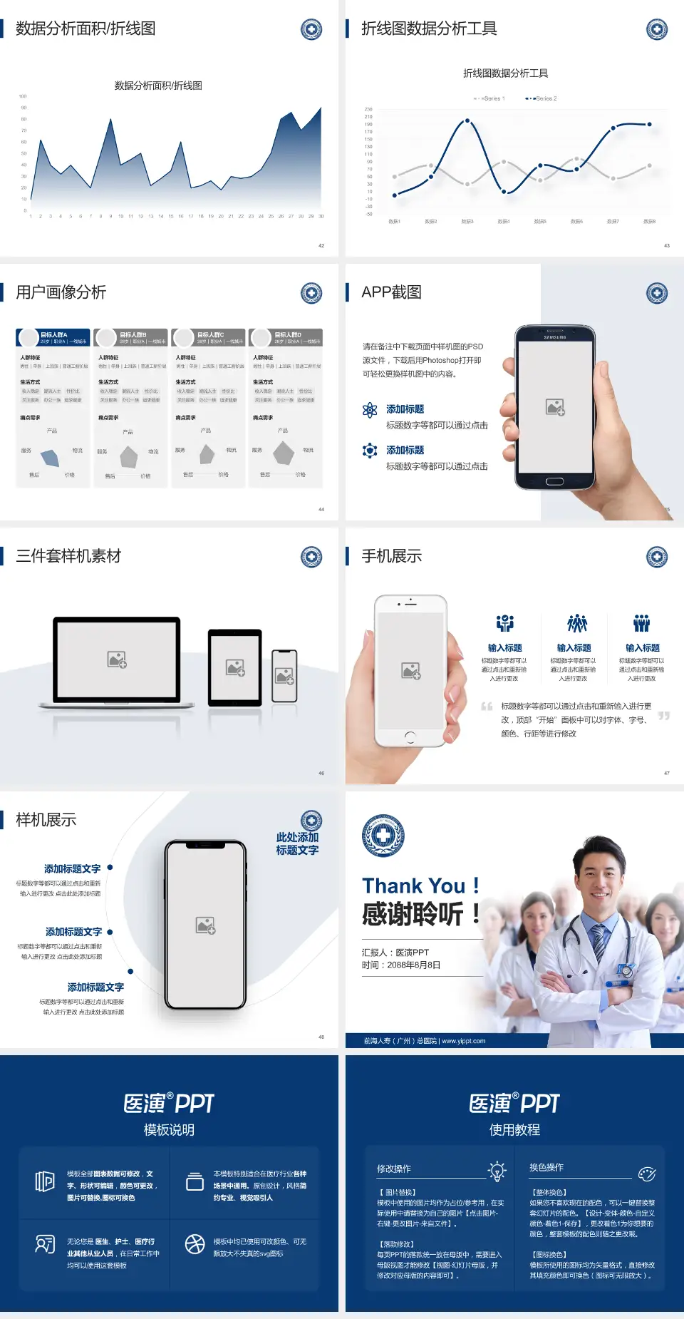 前海人寿（广州）总医院科室介绍与推广PPT模板4:3格式幻灯片预览图6