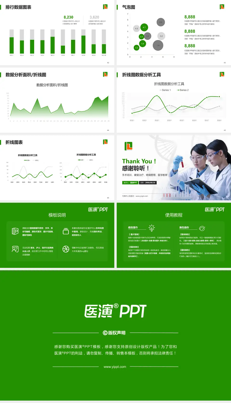 化州市人民医院科研成果展示PPT模板16:9格式幻灯片预览图6