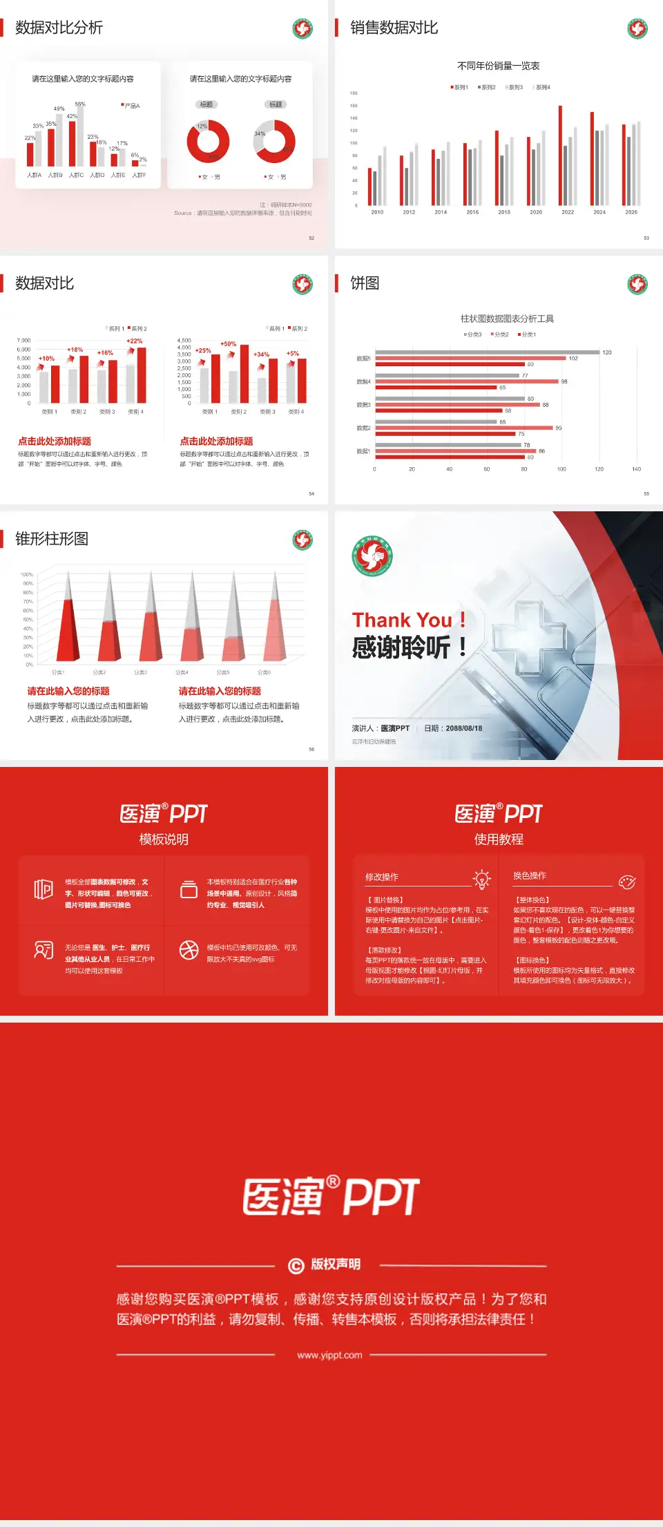 云浮市妇幼保健院医疗行业比赛专用PPT模板4:3格式幻灯片预览图7